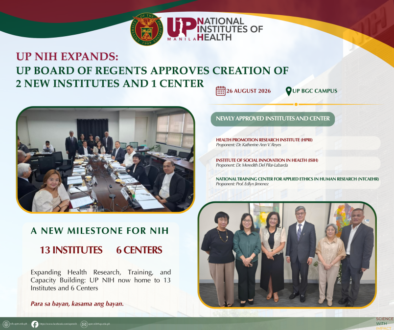 2 New Institutes and 1 Center Approved by the UP Board of Regents Pubmat